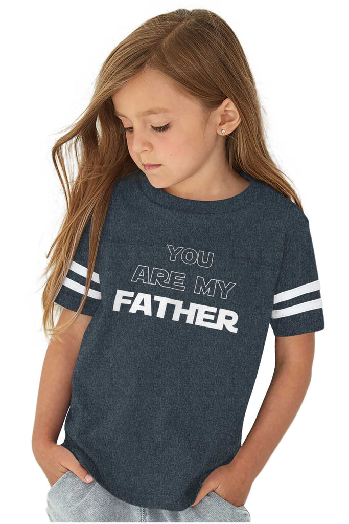 You Are My Father Toddler Football Jersey Tee-Direct To Garment Print-Brisco Baby