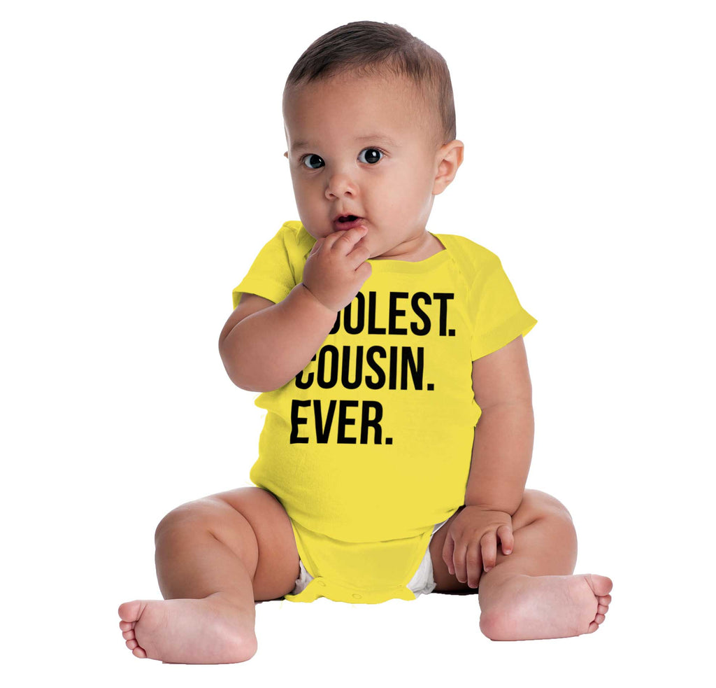 Coolest Cousin Ever Romper Bodysuit-Direct To Garment Print-Brisco Baby