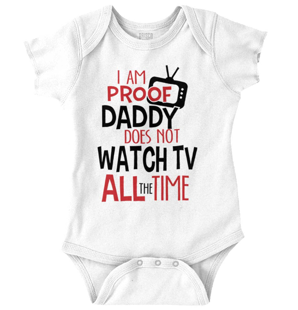 Couch Potato Dad Romper Bodysuit-Direct To Garment Print-Brisco Baby