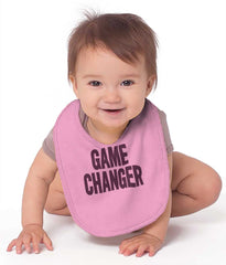 Game Changer Infant Baby Bib-Direct To Garment Print-Brisco Baby