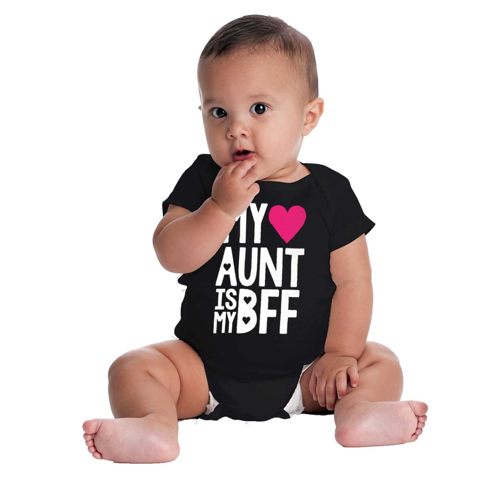 Aunt Is My BFF Romper Bodysuit-Direct To Garment Print-Brisco Baby