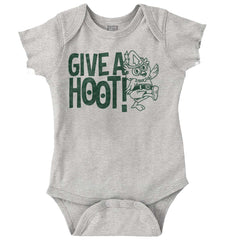 Give A Hoot Romper Bodysuit-Direct To Garment Print-Brisco Baby