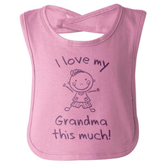 Love My Grandma Infant Baby Bib-Direct To Garment Print-Brisco Baby