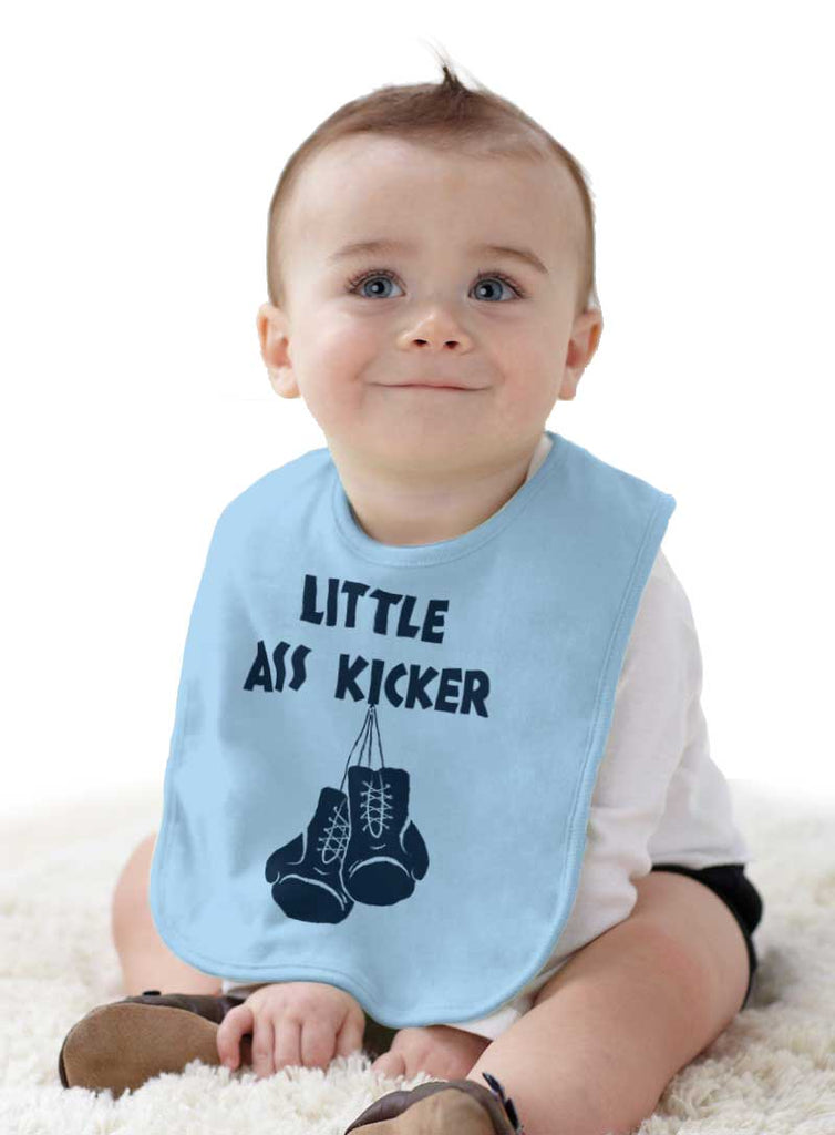 Little Ass Kicker Infant Baby Bib-Direct To Garment Print-Brisco Baby