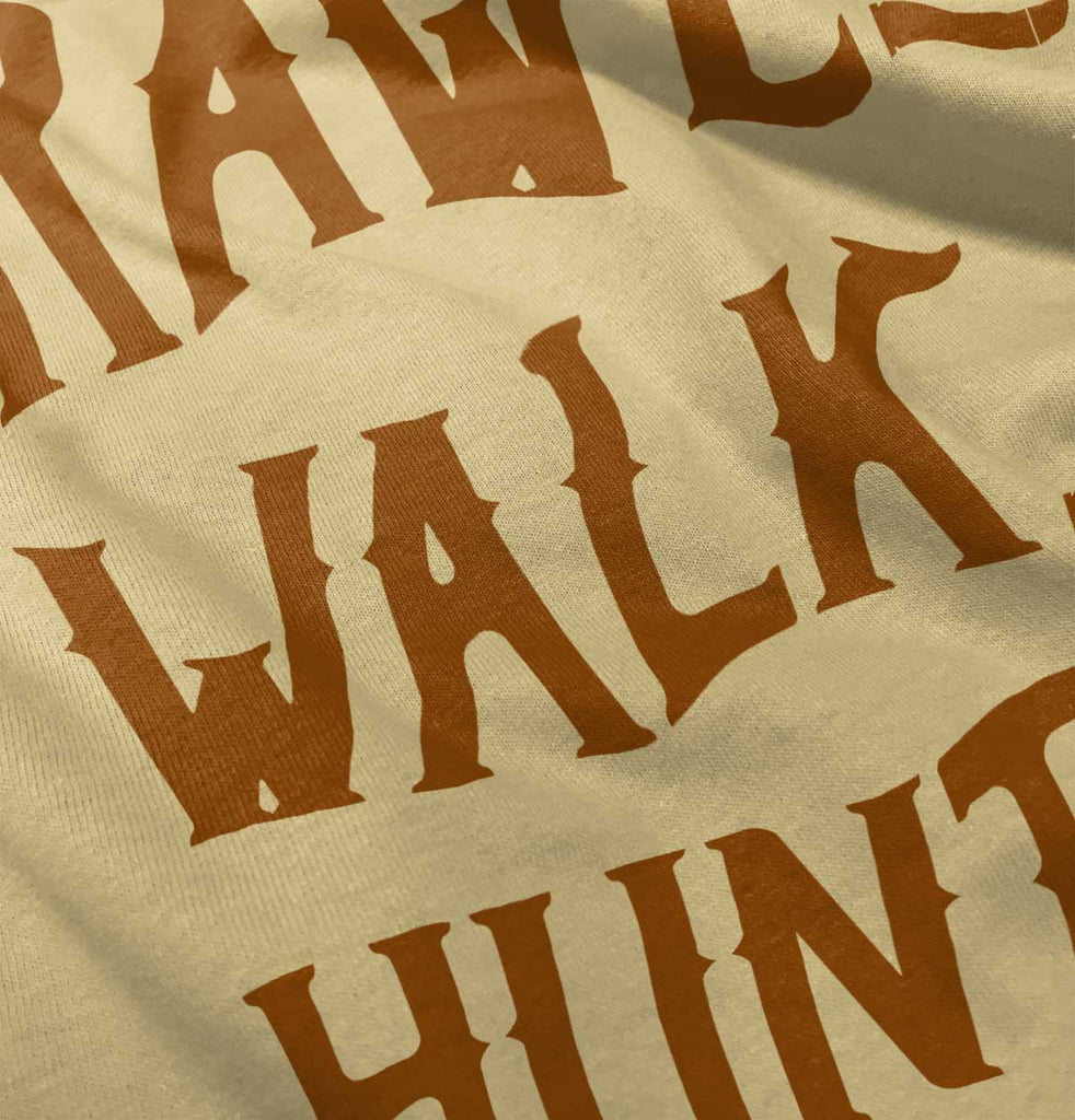 Crawl Walk Hunt Baby Romper Bodysuit-Direct To Garment Print-Brisco Baby