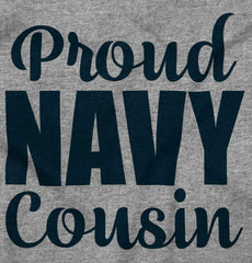 Proud Navy Cousin Romper Bodysuit-Direct To Garment Print-Brisco Baby
