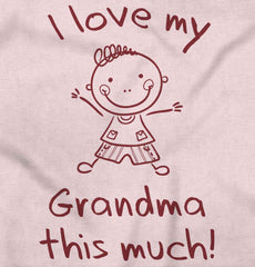 Love My Grandma Toddler Ruffled Trim T-Shirt-Direct To Garment Print-Brisco Baby
