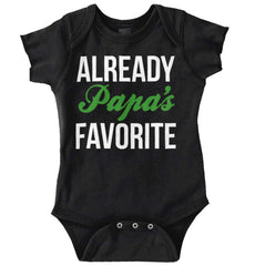 Already Papa's Favorite Romper Bodysuit-Direct To Garment Print-Brisco Baby