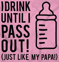 Drink Until I Pass Out Infant Toddler T Shirt-Direct To Garment Print-Brisco Baby