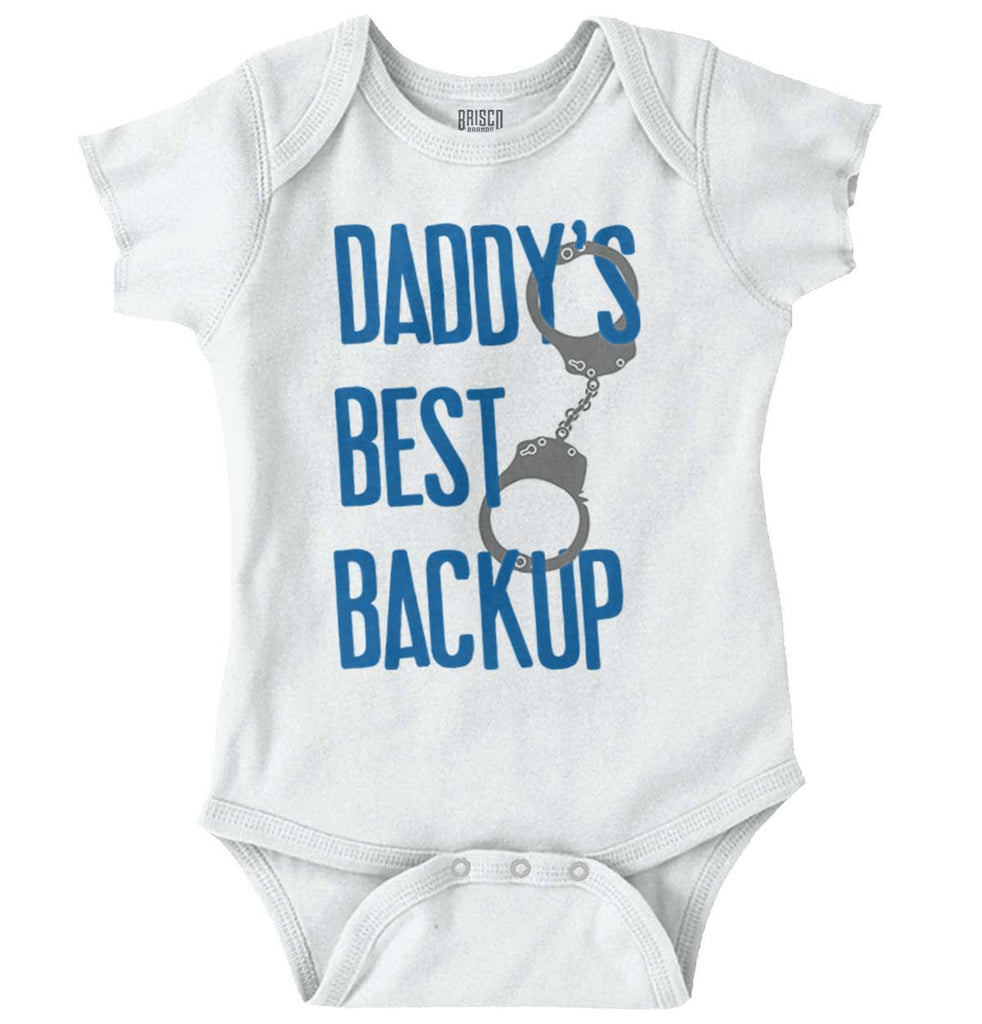 Daddy's Best Backup Romper Bodysuit-Direct To Garment Print-Brisco Baby