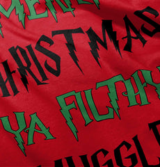 Merry Christmas Muggle Romper Bodysuit-Direct To Garment Print-Brisco Baby