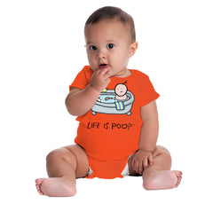 Poop in Bath Romper Bodysuit-Direct To Garment Print-Brisco Baby