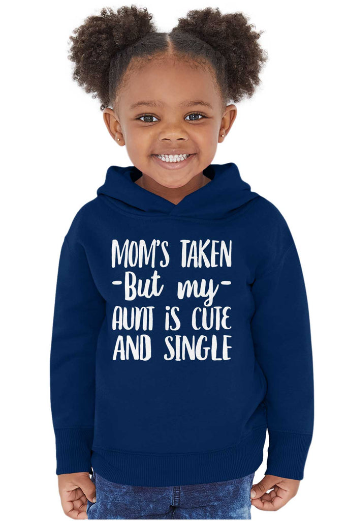 Aunt is Single Toddler Pullover Hoodie-Direct To Garment Print-Brisco Baby