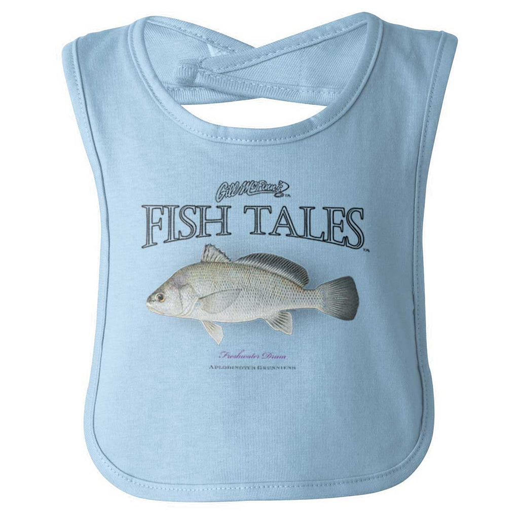Freshwater Drum Infant Baby Bib-Direct To Garment Print-Brisco Baby