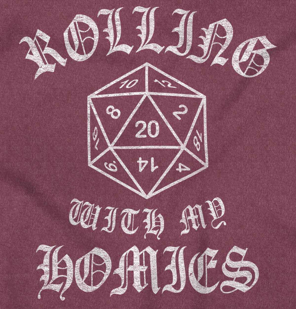 Rolling With My Homies Dungeons Toddler Football Jersey Tee-Direct To Garment Print-Brisco Baby