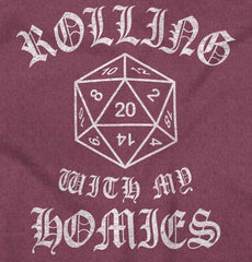 Rolling With My Homies Dungeons Toddler Football Jersey Tee-Direct To Garment Print-Brisco Baby