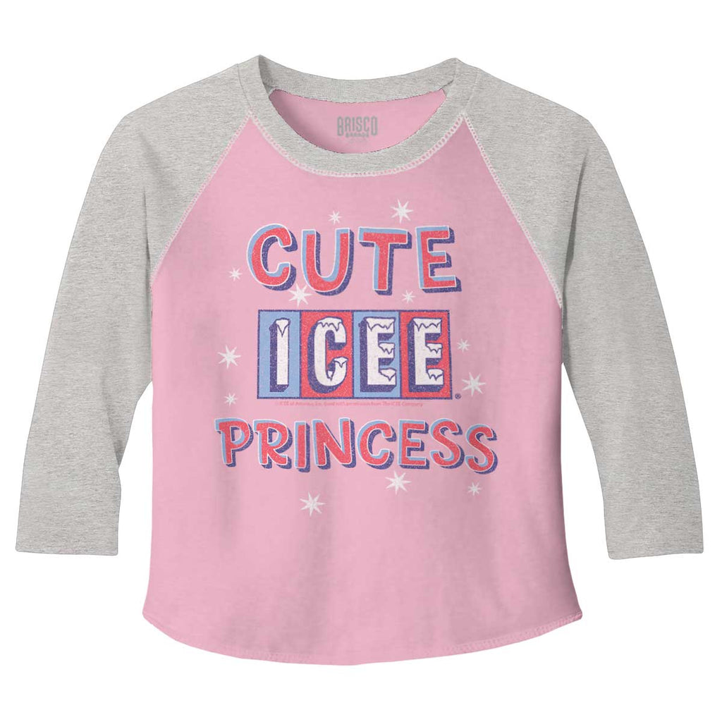 Icee Princess Toddler Baseball-Direct To Garment Print-Brisco Baby