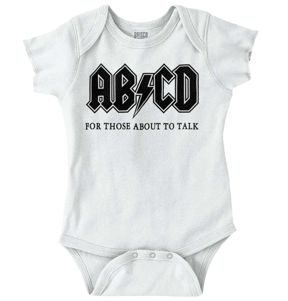 AB CD Romper Bodysuit-Direct To Garment Print-Brisco Baby