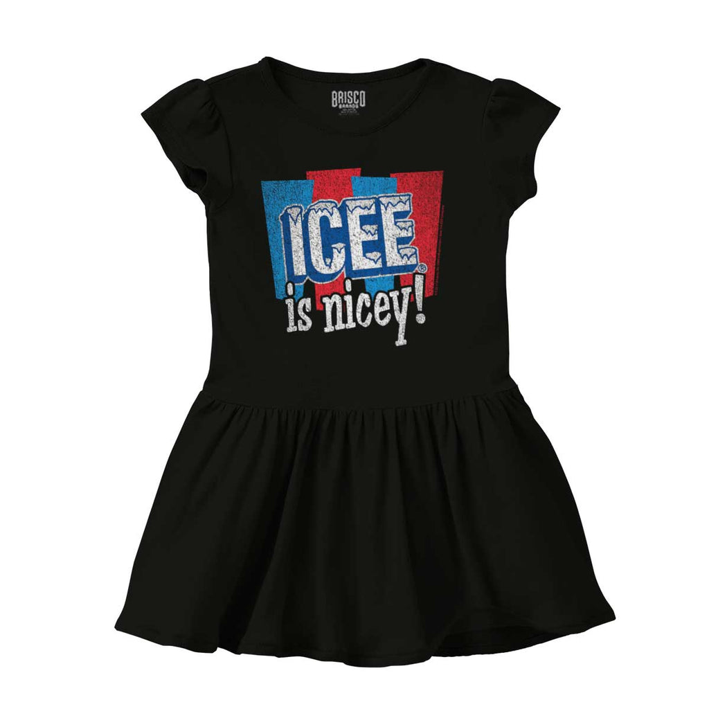 Icee Is Nicey Solid Baby Infant Dress-Direct To Garment Print-Brisco Baby