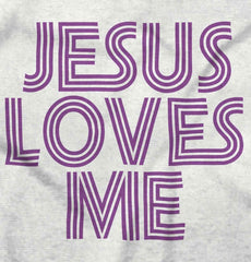 Christ Loves Me Toddler Ruffle Bottom Tee-Direct To Garment Print-Brisco Baby