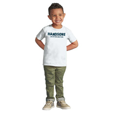 Handsome Like My Big Brother Infant Toddler T Shirt-Direct To Garment Print-Brisco Baby