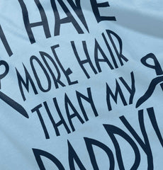 More Hair Than Daddy Infant Baby Bib-Direct To Garment Print-Brisco Baby