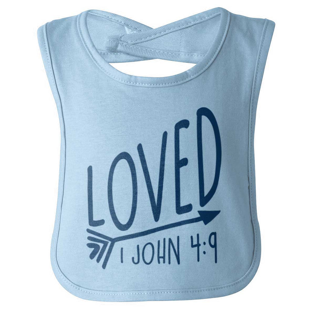 Loved Infant Baby Bib-Direct To Garment Print-Brisco Baby