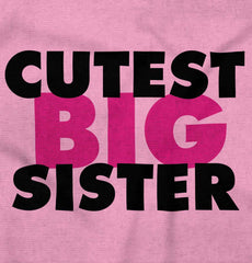 Cutest Big Sister Infant Baby Bib-Direct To Garment Print-Brisco Baby