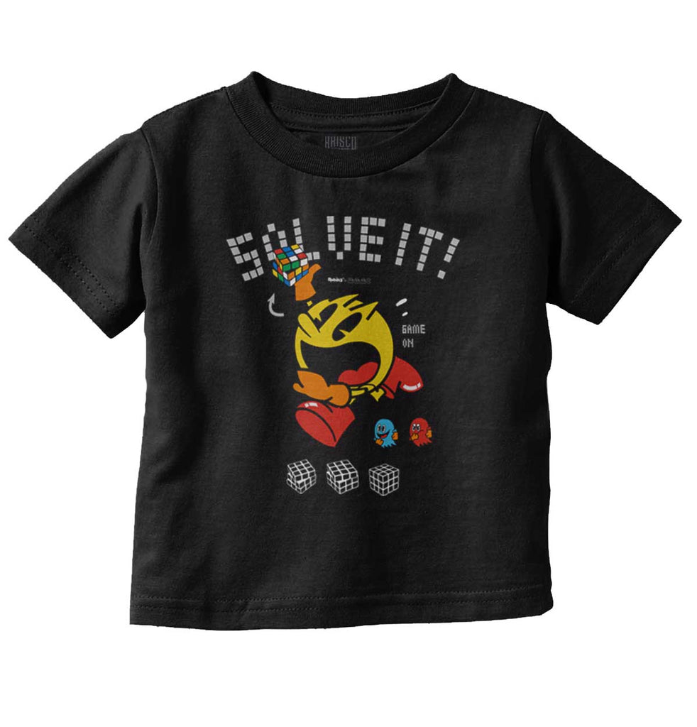 Solve It Pac-Man Infant Toddler T Shirt-Direct To Garment Print-Brisco Baby