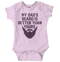 Dad's Beard Romper Bodysuit-Direct To Garment Print-Brisco Baby