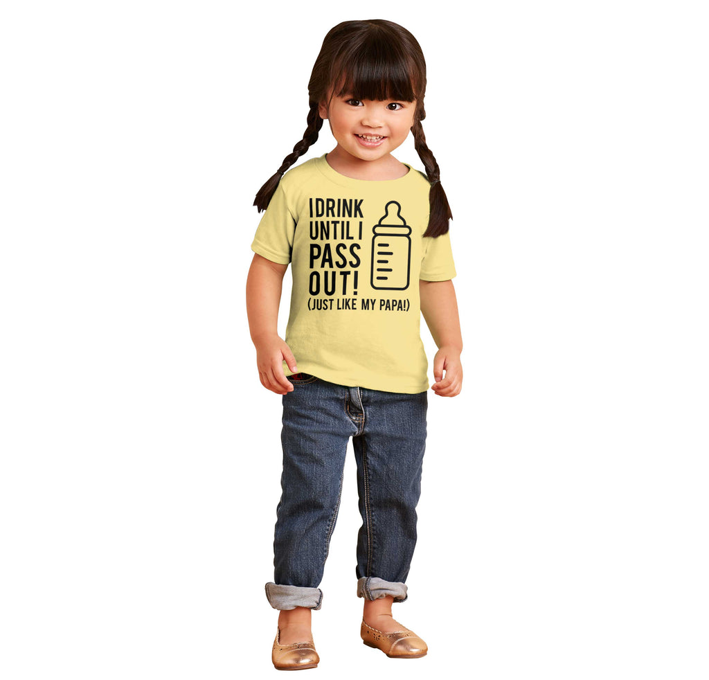 Drink Until I Pass Out Infant Toddler T Shirt-Direct To Garment Print-Brisco Baby