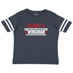 Daddy's Wingman Toddler Football Jersey Tee-Direct To Garment Print-Brisco Baby