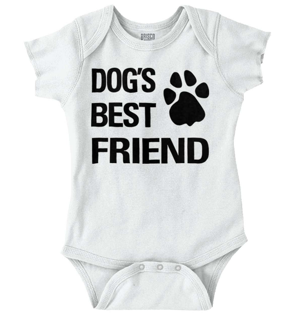 Dog's Best Friend Romper Bodysuit-Direct To Garment Print-Brisco Baby