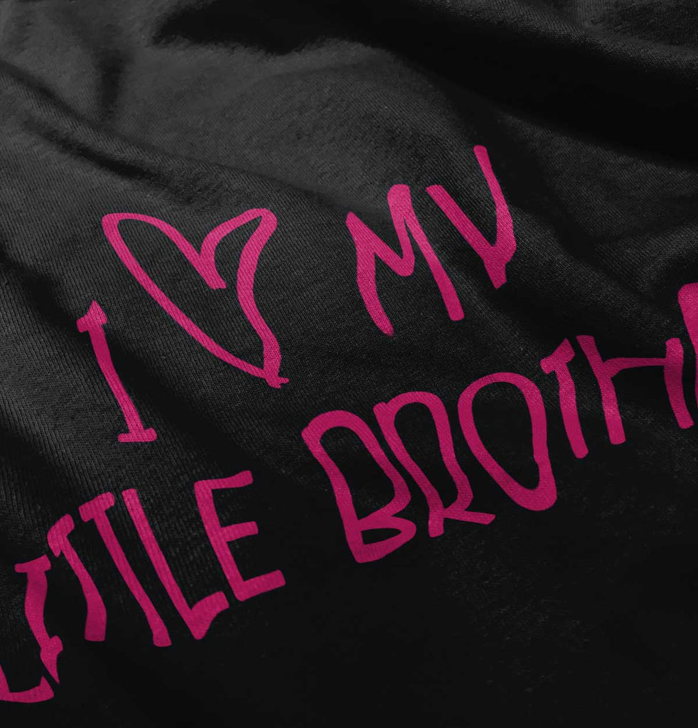 I Love My Little Brother Infant Baby Bib-Direct To Garment Print-Brisco Baby