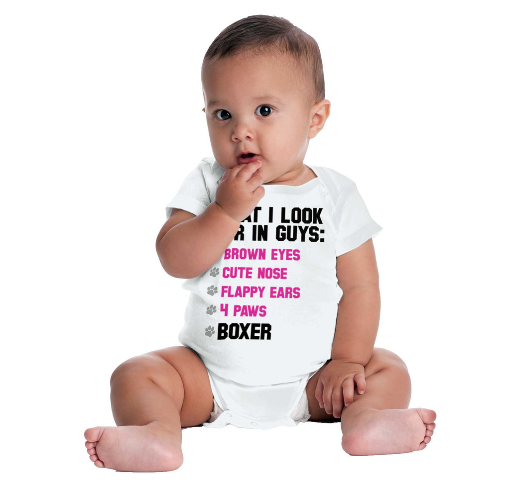 Boxer Checklist Romper Bodysuit-Direct To Garment Print-Brisco Baby