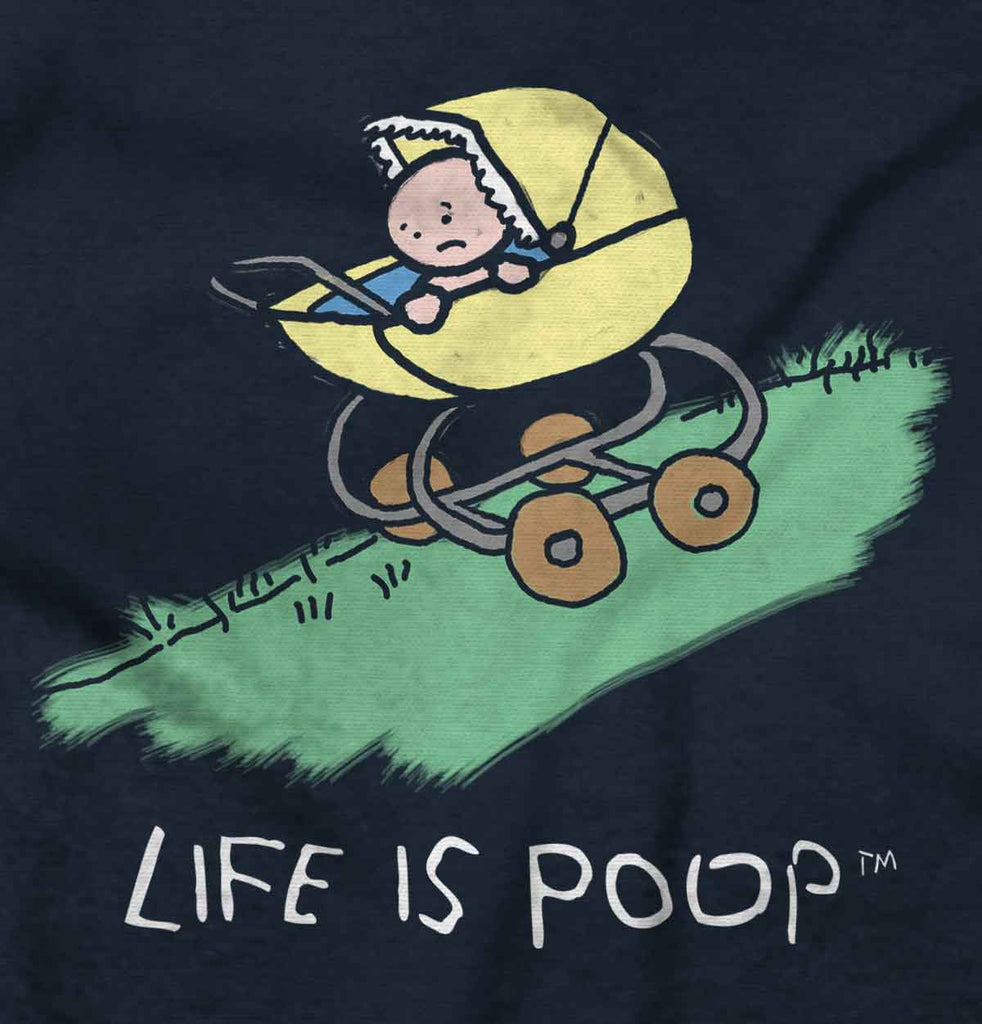 Downhill Stroller Infant Toddler T Shirt-Direct To Garment Print-Brisco Baby