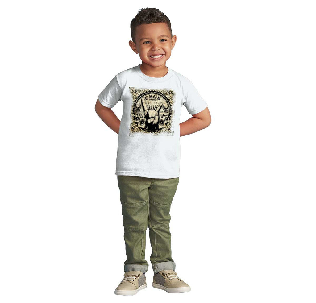 CBGB Horns Infant Toddler T Shirt-Direct To Garment Print-Brisco Baby