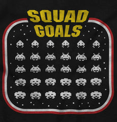 Squad Goals Video Gaming Nerd Ringer Romper Bodysuit-Direct To Garment Print-Brisco Baby