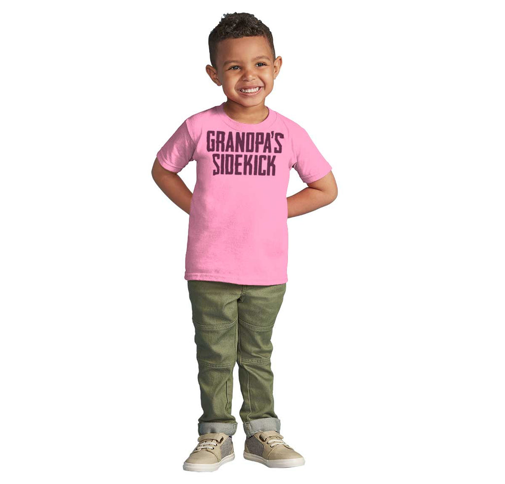 Grandpa's Sidekick Infant Toddler T Shirt-Direct To Garment Print-Brisco Baby