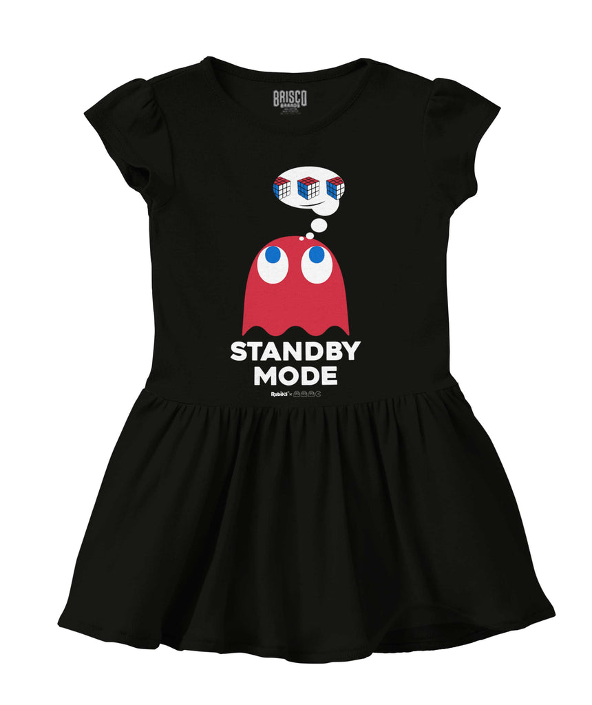 Standby Mode Solid Baby Infant Dress-Direct To Garment Print-Brisco Baby