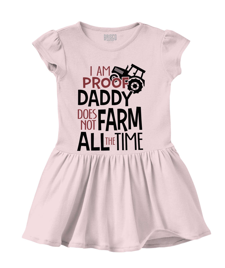 Farm All The Time Solid Baby Infant Dress-Direct To Garment Print-Brisco Baby