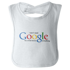 Google Uncle Infant Baby Bib-Direct To Garment Print-Brisco Baby