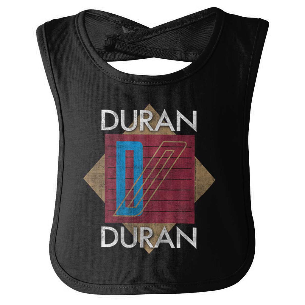 Duran Duran Logo Infant Baby Bib-Direct To Garment Print-Brisco Baby
