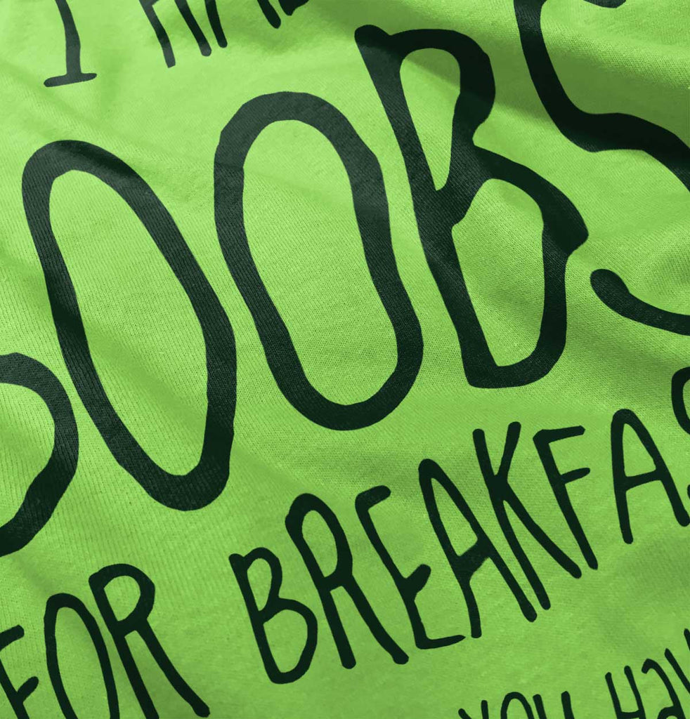 Boobs for Breakfast Romper Bodysuit-Direct To Garment Print-Brisco Baby