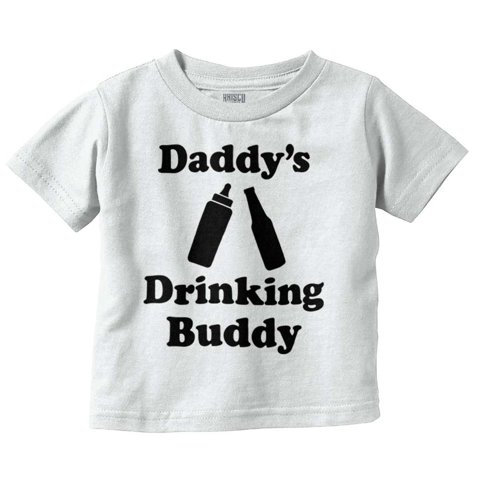 Drinking Buddy Infant Toddler T Shirt-Direct To Garment Print-Brisco Baby