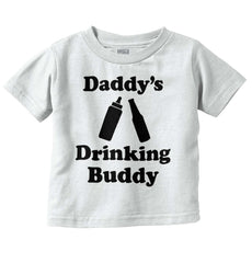 Drinking Buddy Infant Toddler T Shirt-Direct To Garment Print-Brisco Baby