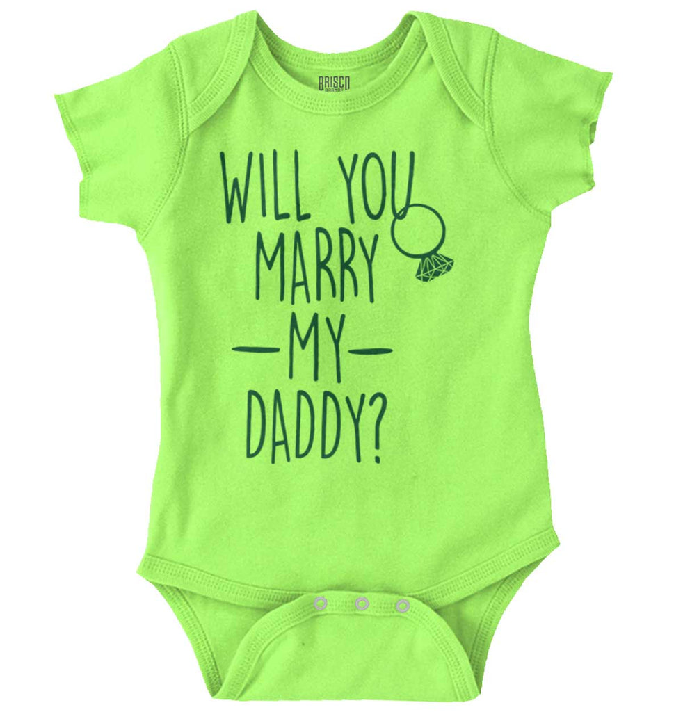 Marry My Daddy Romper Bodysuit-Direct To Garment Print-Brisco Baby