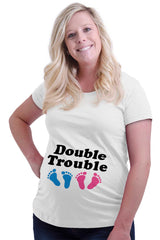 Double Touble Maternity T-Shirt-Direct To Garment Print-Brisco Baby