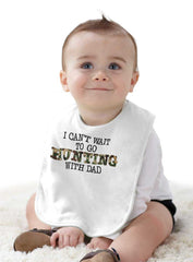 Hunting With Dad Infant Baby Bib-Direct To Garment Print-Brisco Baby