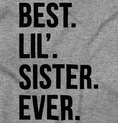 Best Lil Sister Ever Romper Bodysuit-Direct To Garment Print-Brisco Baby